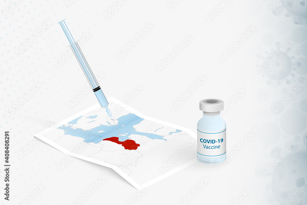 Latvia Vaccination, Injection with COVID-19 vaccine in Map of Latvia. Latvia Vaccination, Injection with COVID-19 vaccine in Map of Latvia.