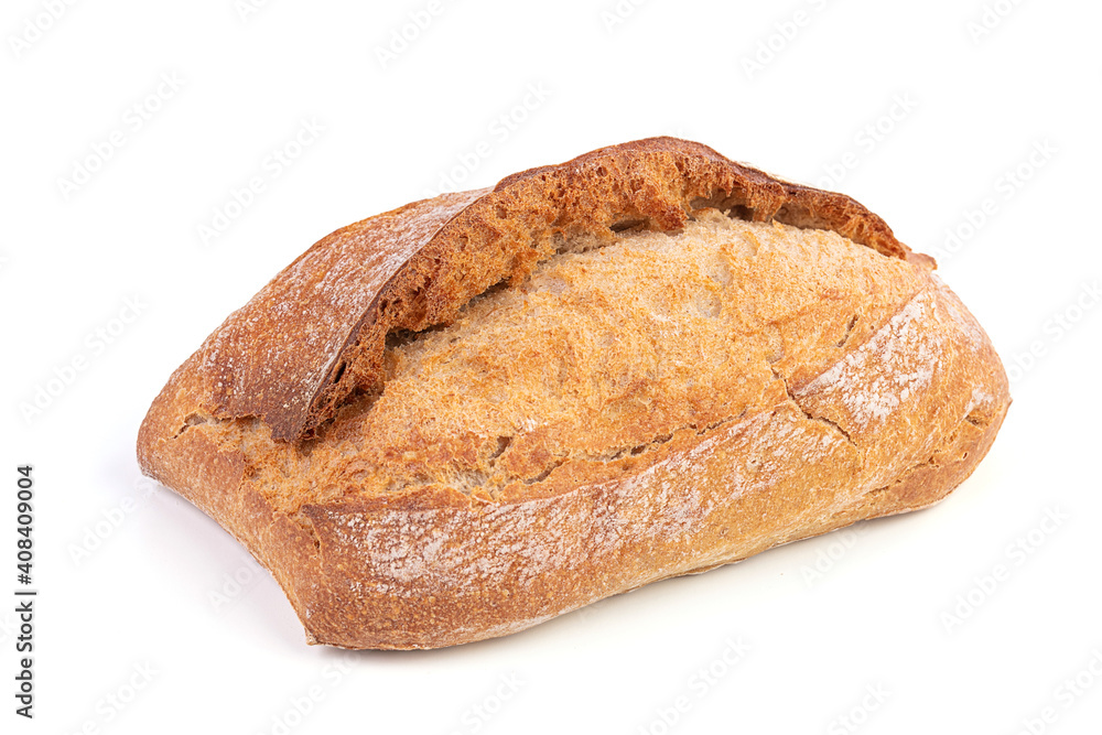 Beautiful organic bread with a crispy crust Beautiful organic bread with a crispy crust