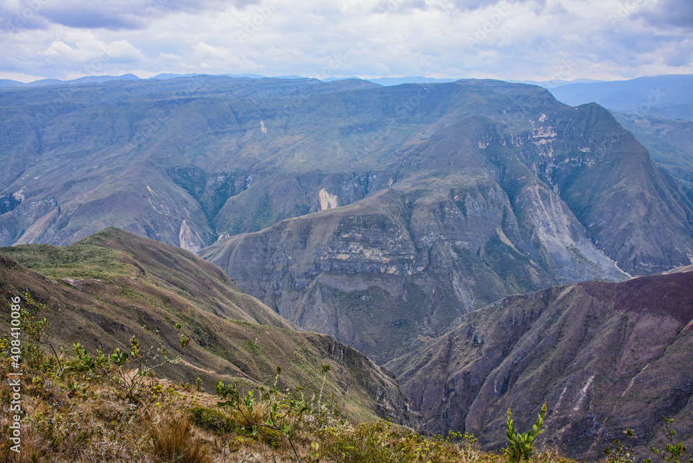 Trekking into the beautiful Sonche Canyon at Huancas, Chachapoyas, Amazonas, Peru