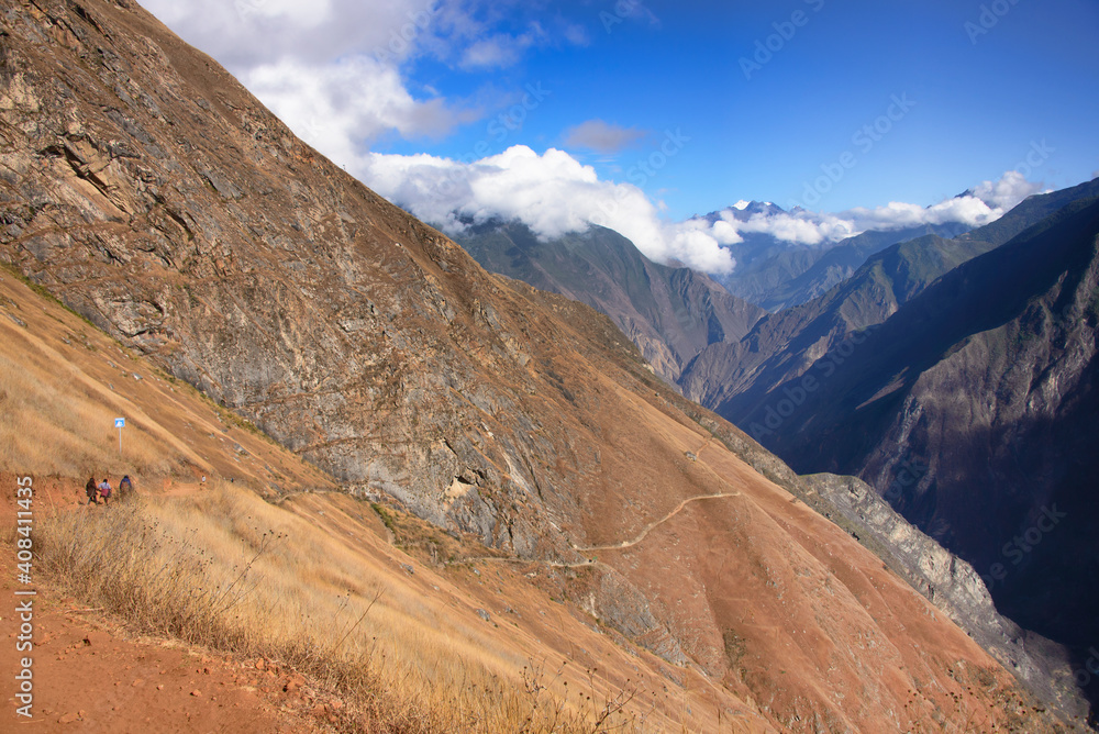 Stunning landscape at the Apurimac Canyon on the Choquequirao trek, the 