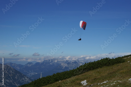 Paraglider On Dachsteinmassiv