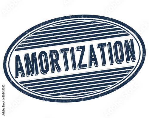 Amortization grunge rubber stamp