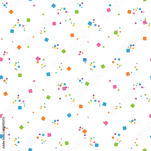 Small floating confetti on white ground. repeat design