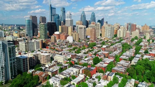 Dolly Shot of Downtown Philadelphia