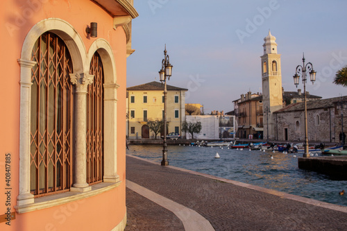 A glimpse of Lazise, an Italian town of great landscape value where there are also elements of great architectural value and of considerable historical importance. photo