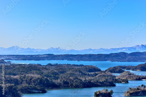 奥松島の大高森より松島湾を望む