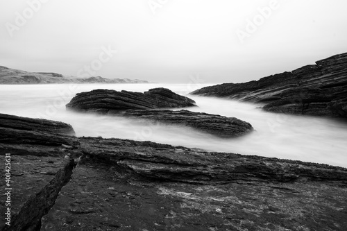 Rock formations  Thurso coastline  Scotland