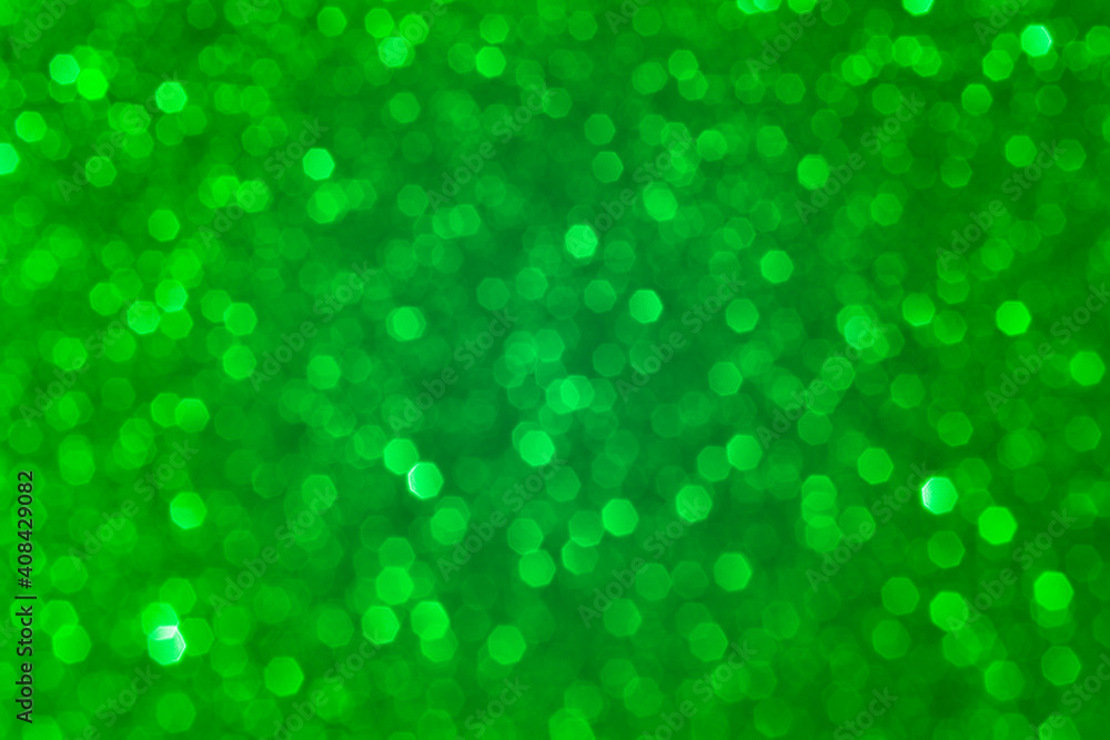 Abstract emerald green glitter bokeh background. Festive backdrop for St. Patrick's Day, Irish Saint Paddys flyer, spring, holiday or event Abstract emerald green glitter bokeh background. Festive backdrop for St. Patrick's Day, Irish Saint Paddys flyer, spring, holiday or event