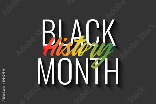 Black History Month Background Illustration Template Design