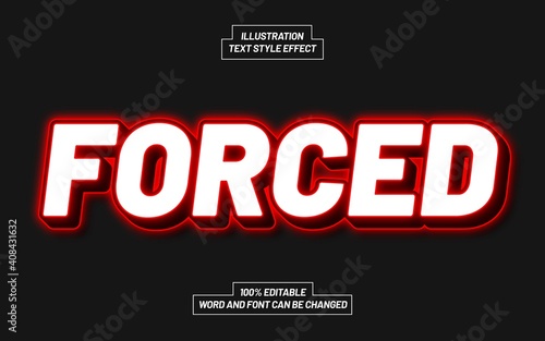 Template Text Effect Style For Different Use Header, Typeface, Title.