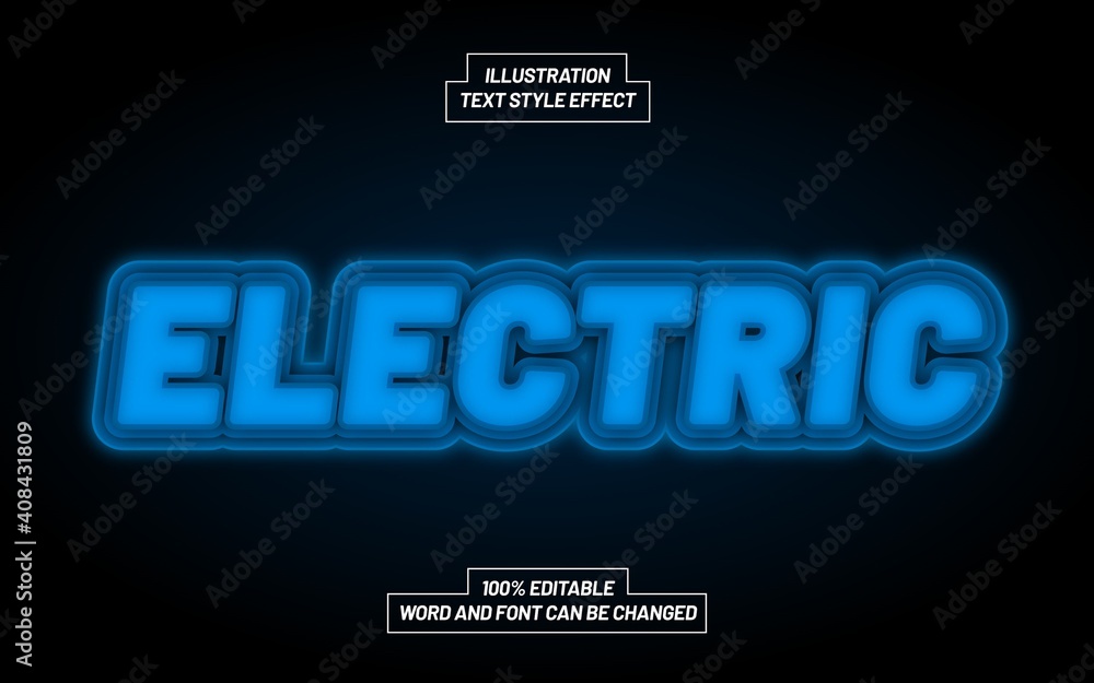 Obraz premium Template Text Effect Style For Different Use Header, Typeface, Title.