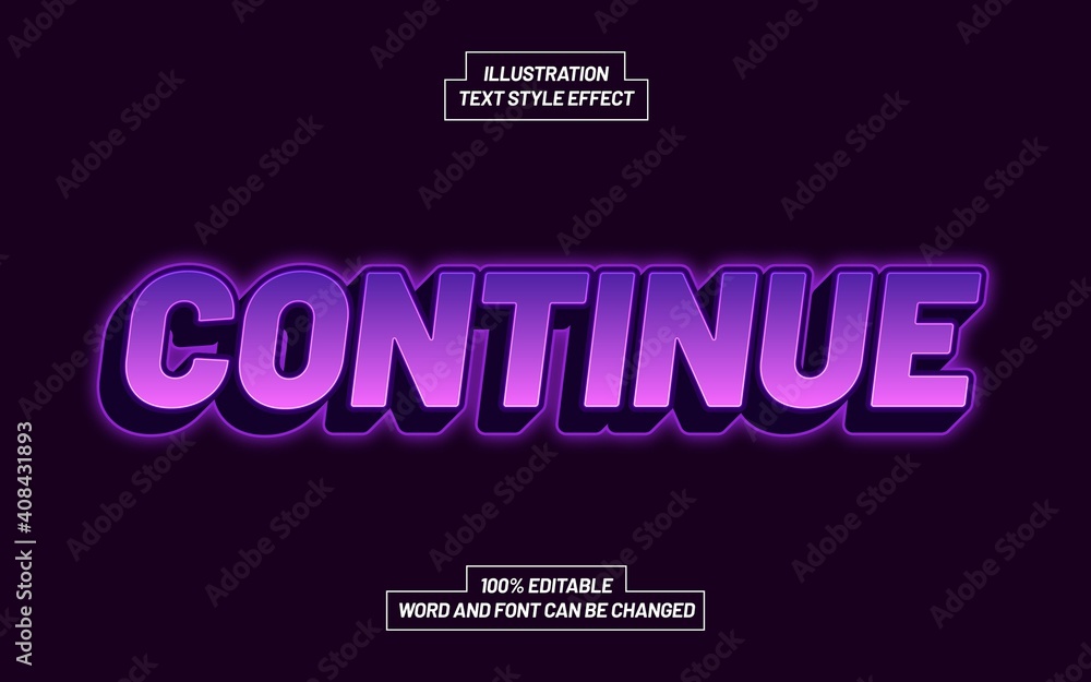 Obraz premium Template Text Effect Style For Different Use Header, Typeface, Title.