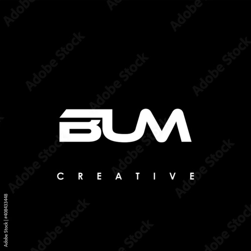 BUM Letter Initial Logo Design Template Vector Illustration