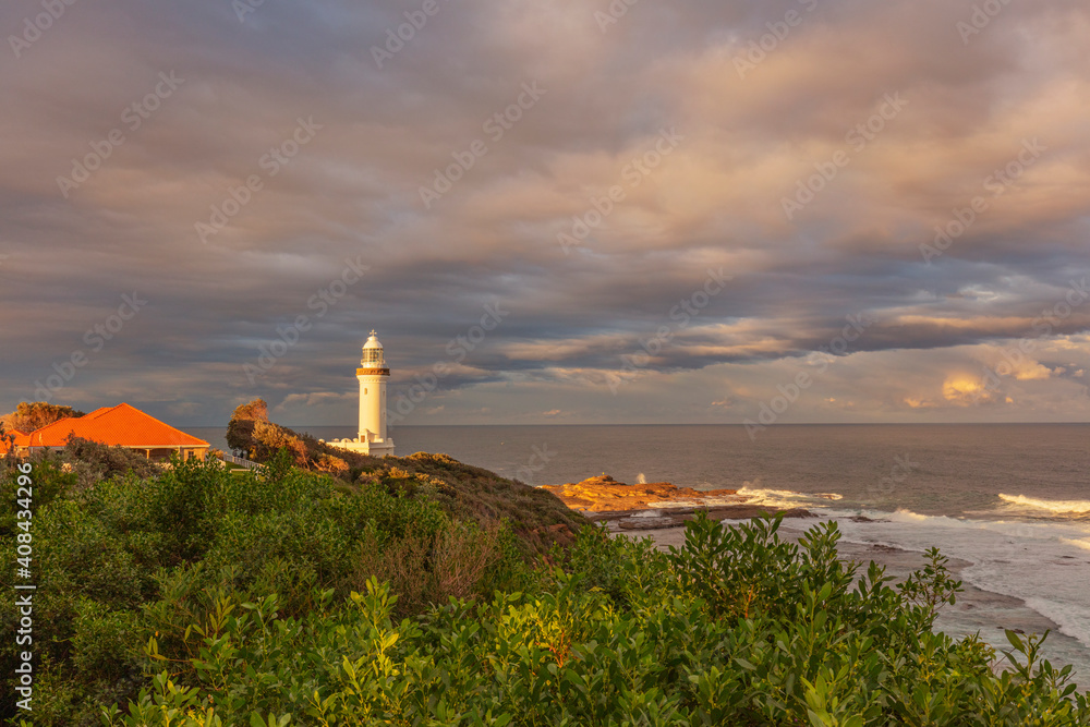Beautiful evening light over Norah Head Lighthouse. Norah Head ,Central Coast of N.S.W. Australia.