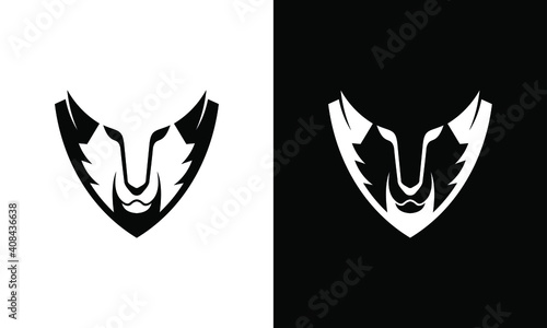 Royal TIGER Gate Door Knocker with Premium Shield Shape for Guard Protect logo design