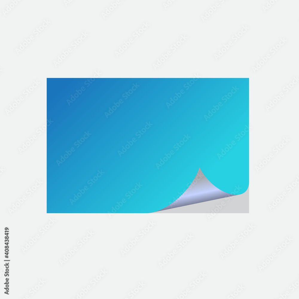 Sticky note with shadow. Message on notepaper. Vector illustration.