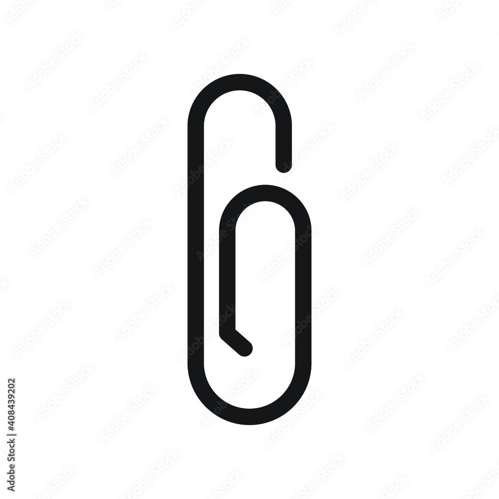 Paper clip icon isolated on white background. Vector Illustration Paper clip icon isolated on white background. Vector Illustration