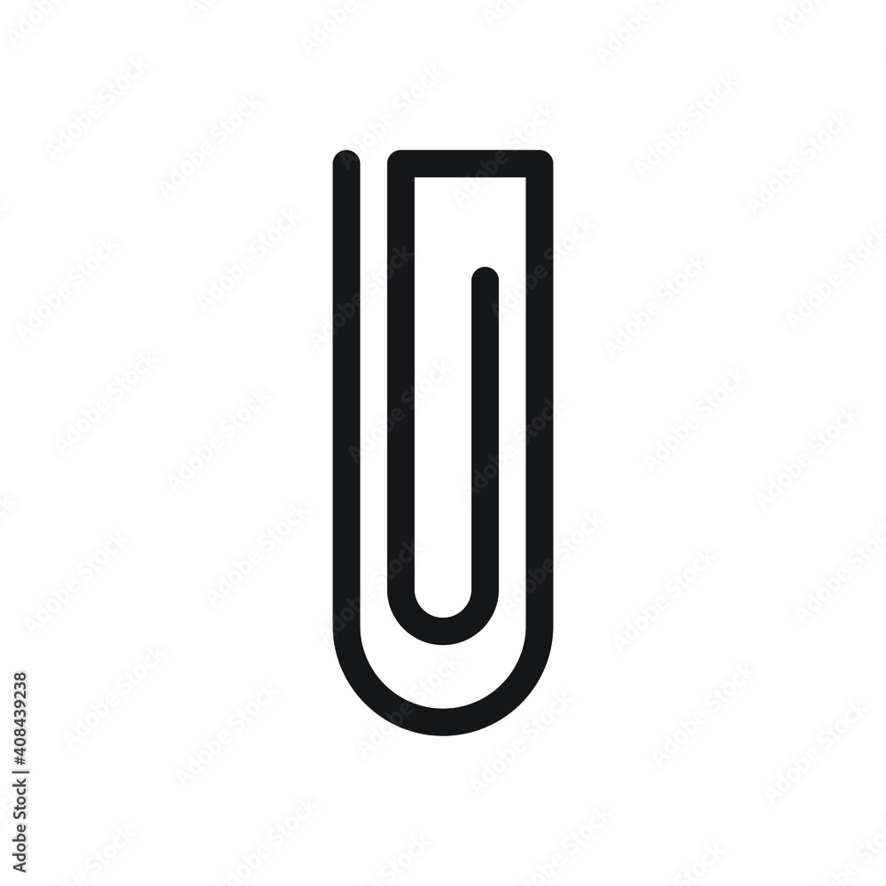 Paper clip icon isolated on white background. Vector Illustration Paper clip icon isolated on white background. Vector Illustration