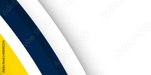 Blue yellow white abstract wave background. Contrast orange and blue curved waves. Abstract grunge wavy banner design. Old wall concrete texture. Vector corporate background