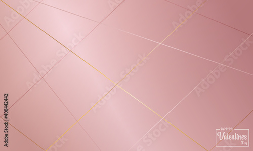 Low poly abstract design in rose gold background