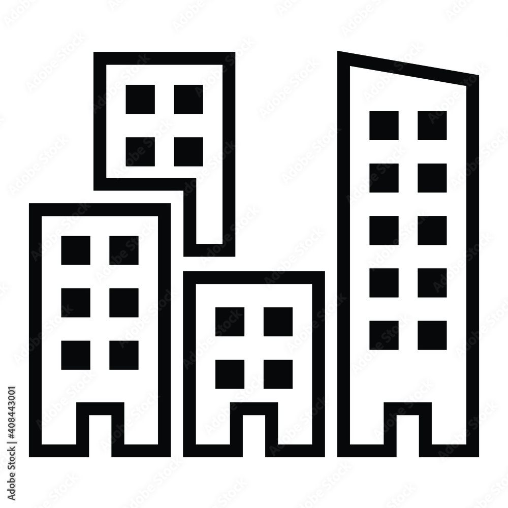 residential building icon vector residential building icon vector