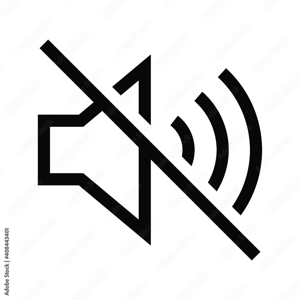 mute icon, volume control vector mute icon, volume control vector