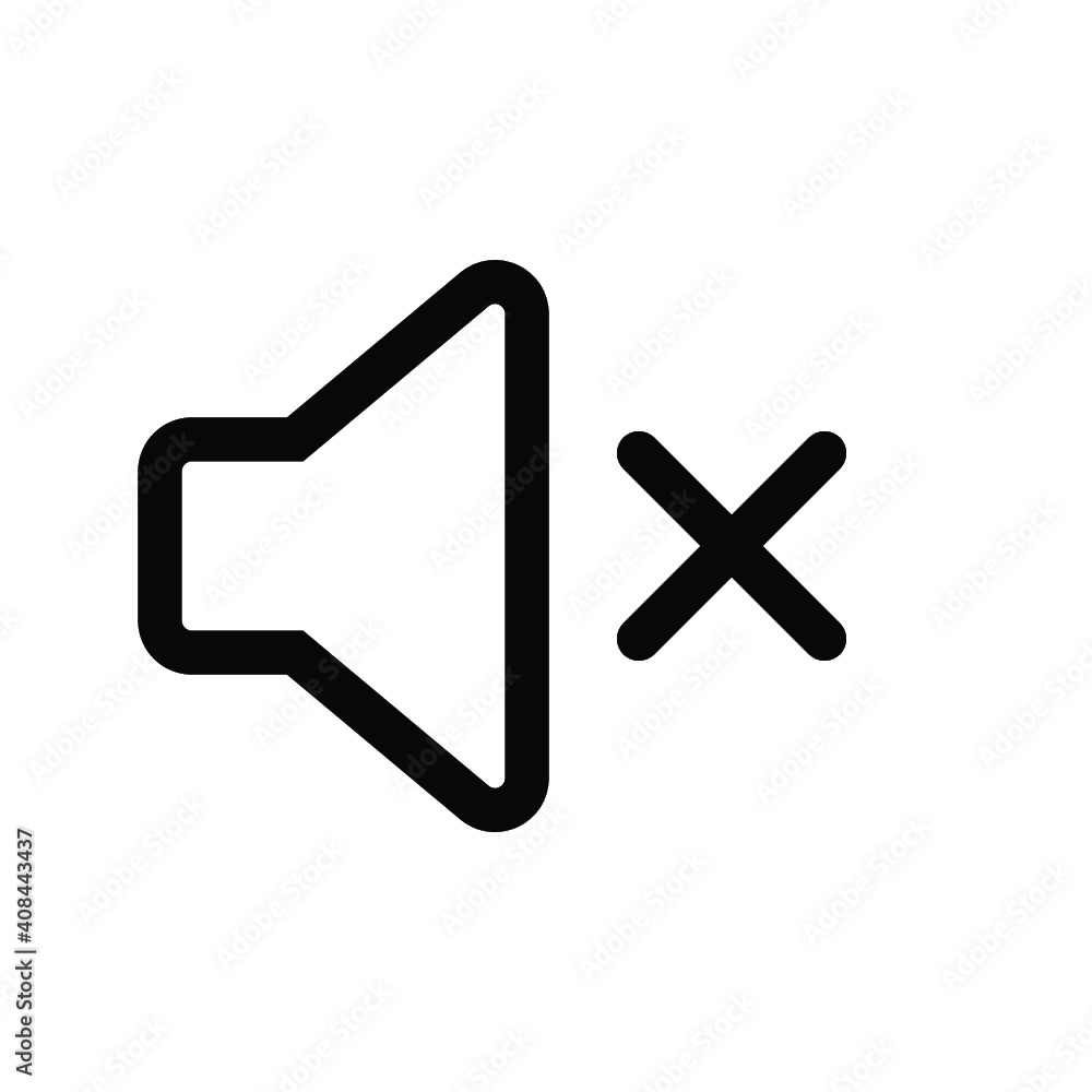 mute icon, volume control vector mute icon, volume control vector