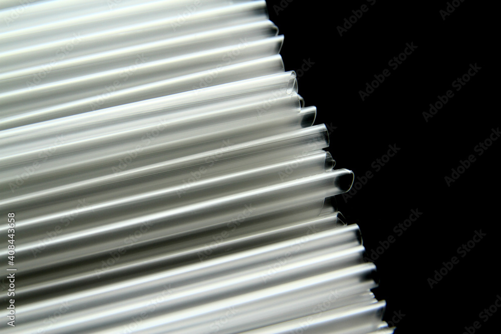 Obraz premium Close up of plastic drinking straw