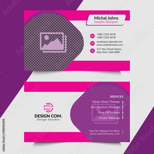 beauty business card template, spa business card template and natural business card design in illustrator