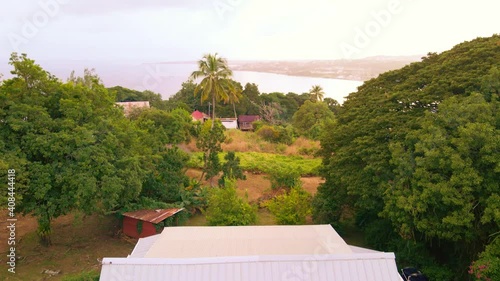 Amazing wooden cottage overlooking the port of Scarborough, Tobago photo