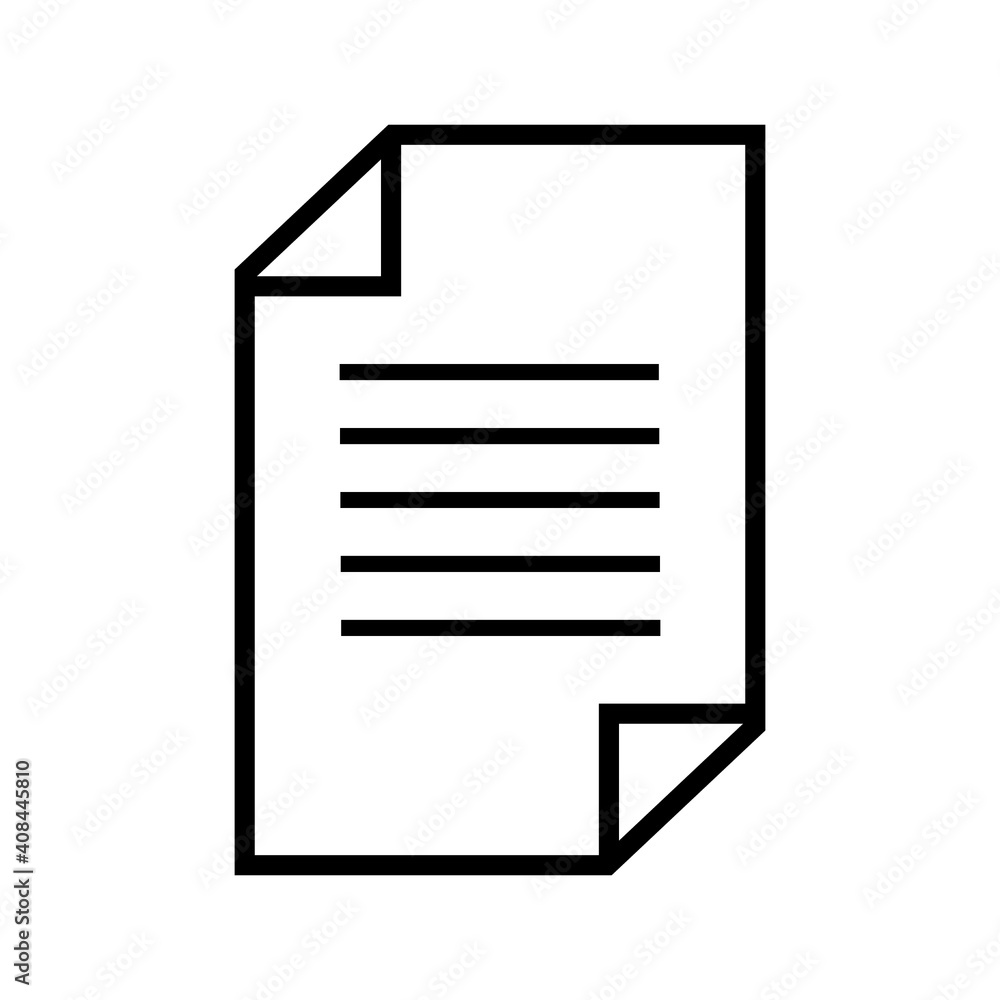 Paper Icon Vector Design Template on white background Paper Icon Vector Design Template on white background