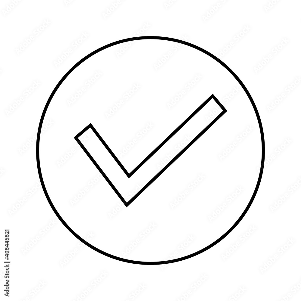 Check mark icon. tick symbol. Vector check icon on white background. eps 10 Check mark icon. tick symbol. Vector check icon on white background. eps 10
