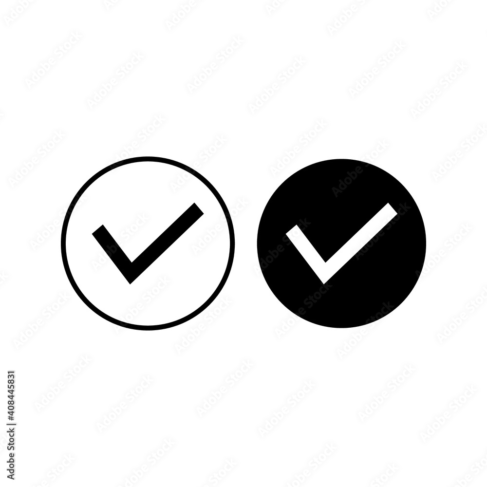 Check mark icon. tick symbol. Vector check icon on white background. eps 10 Check mark icon. tick symbol. Vector check icon on white background. eps 10