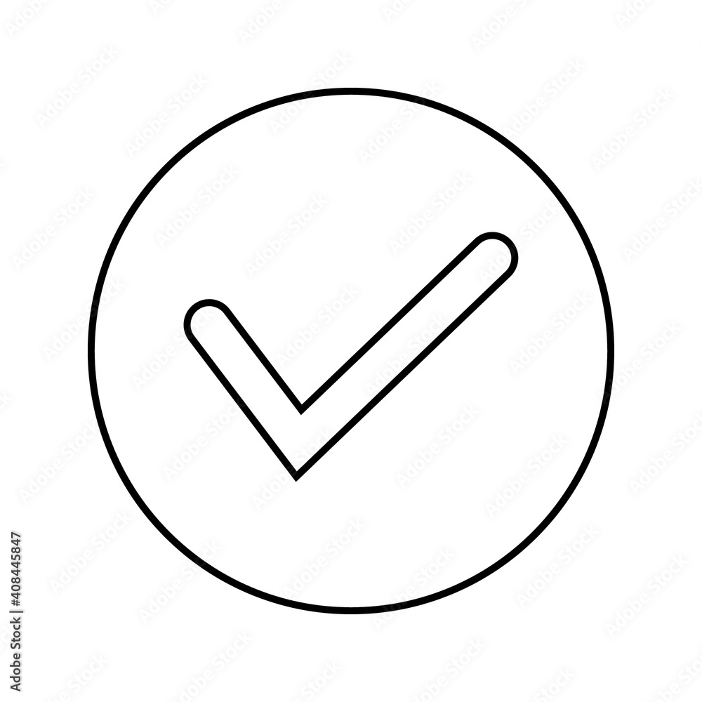 Check mark icon. tick symbol. Vector check icon on white background. eps 10 Check mark icon. tick symbol. Vector check icon on white background. eps 10