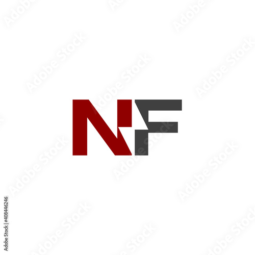nf initial electric  logo design vector icon