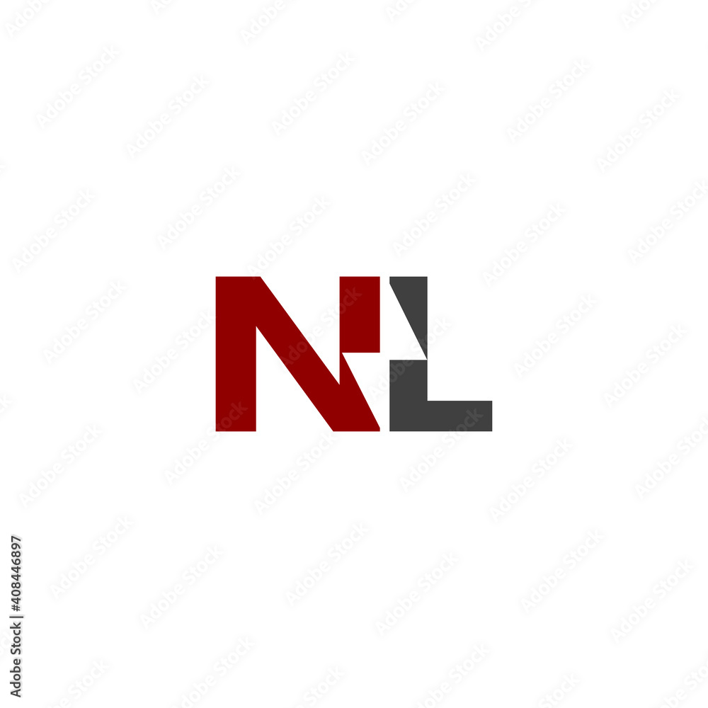 Obraz premium nl initial electric logo design vector icon