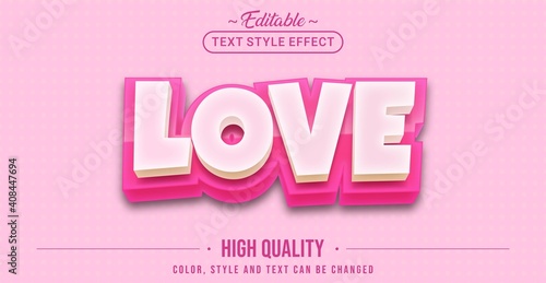 Editable text style effect - Love text style theme. photo