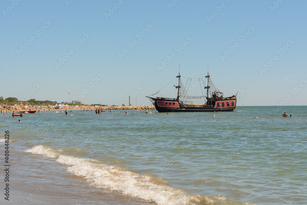 Old Pirate Ship Has Created Near The Coast - Italy