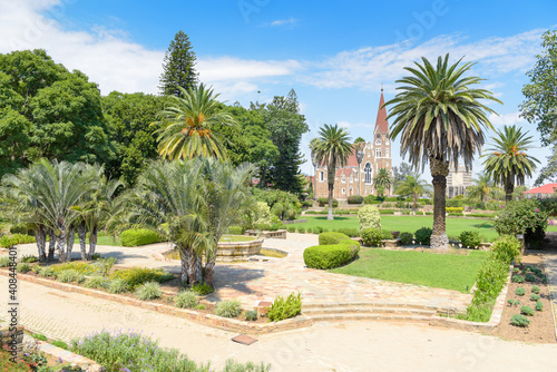 Parliament Garden With Christus Church Windhoek Namibia