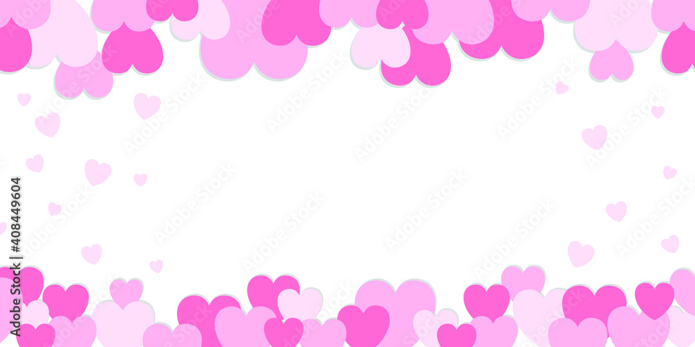 Valentine's day background with hearts. Romantic decoration elements. Background with hearts. Vector illustration