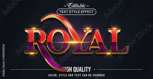 Editable text style effect - Royal text style theme. photo