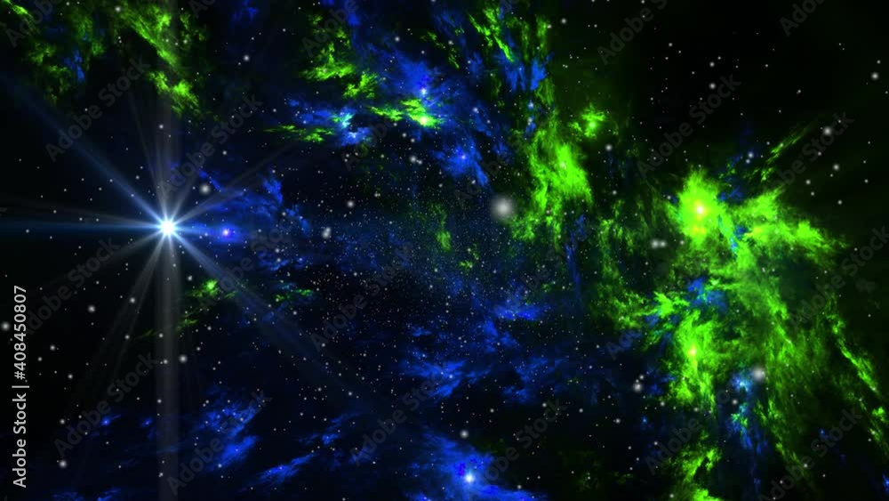 clouds of nebulae and a bright star hovering in the universe. clouds of nebulae and a bright star hovering in the universe.