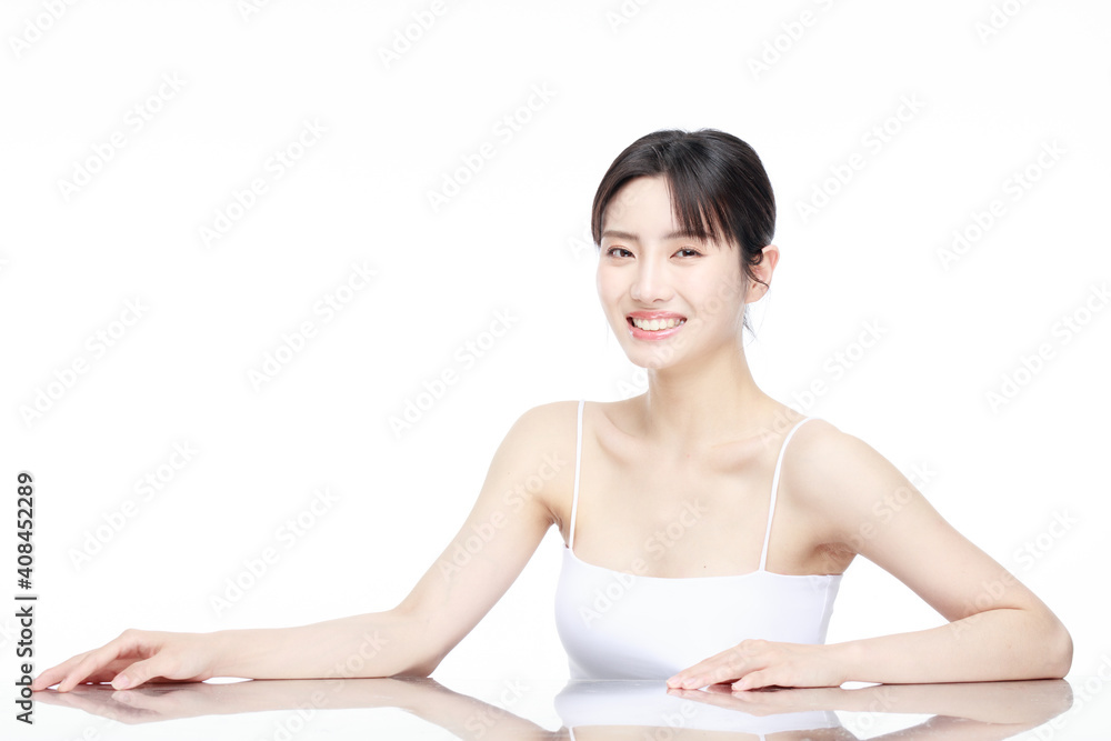 Fototapeta premium Portrait Of Beautiful Woman in Studio