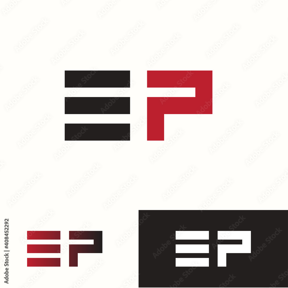 Obraz premium Letter E P vector design illustration 2