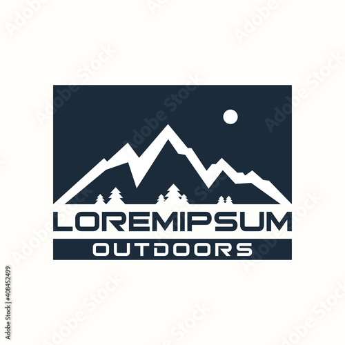 Mountain vector concept illustration 2