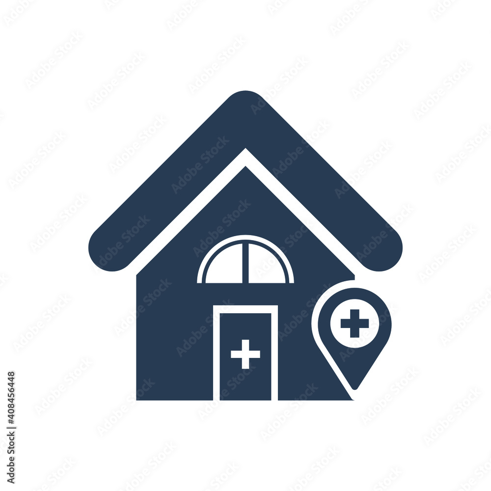 Medical Icon. Hospital, Clinic location search, home health care Icon. Medical Icon. Hospital, Clinic location search, home health care Icon.