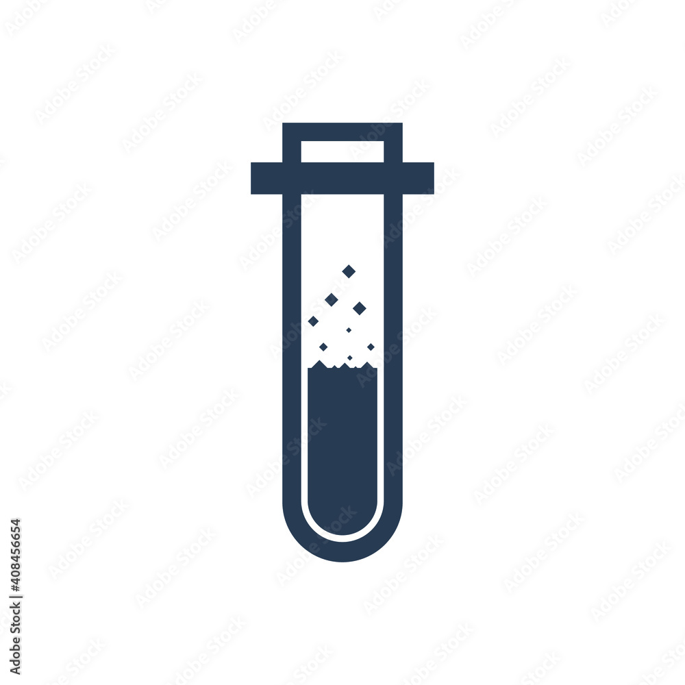 Test Tube Icon. Beaker, Flask, Chemistry Test Icon Test Tube Icon. Beaker, Flask, Chemistry Test Icon