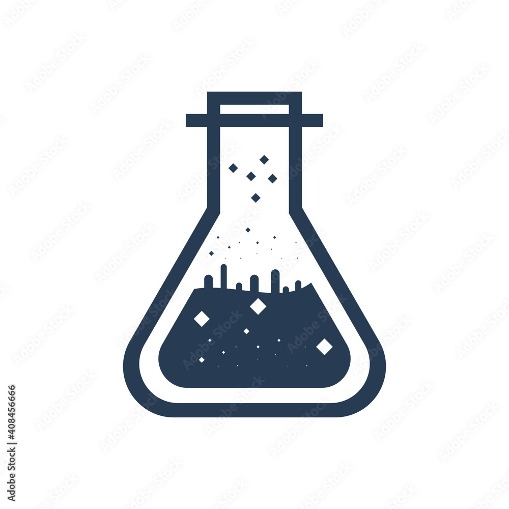 Test Tube Icon. Beaker, Flask, Chemistry Test Icon