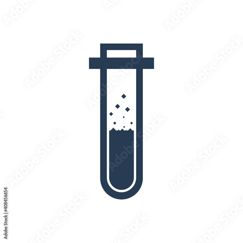 Test Tube Icon. Beaker, Flask, Chemistry Test Icon