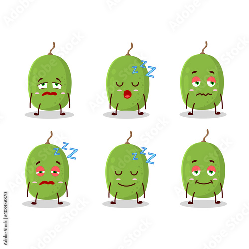Cartoon character of ambarella with sleepy expression